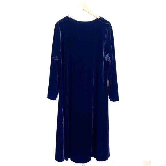 Soft Surroundings Lisabetta Velvet Maxi Dress Size 2X Black Holiday Party Formal - Picture 3 of 7